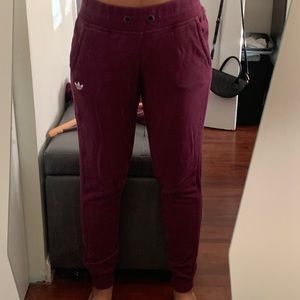 purple adidas sweatpants